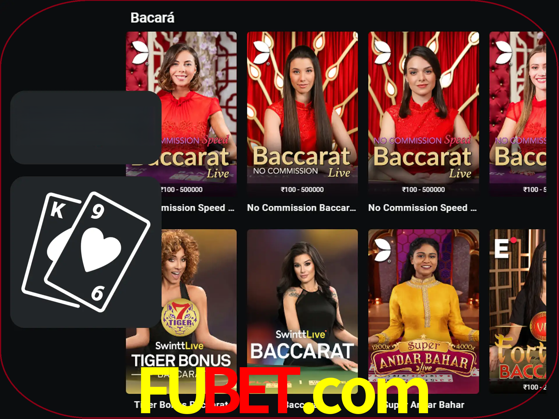 Ganhe muito dinheiro jogando jogos de bacará.